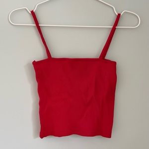 Brandy Melville 90s red crop top